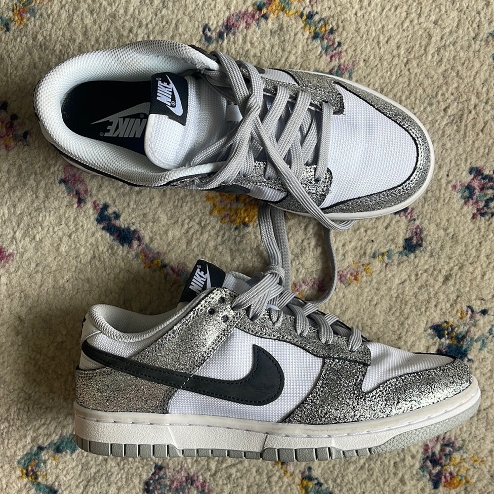 COPY - Nike dunk low golden gals metallic silver